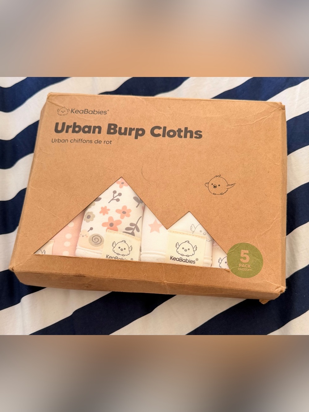 KeaBabies Baby Urban Burp Cloths - 4 pack